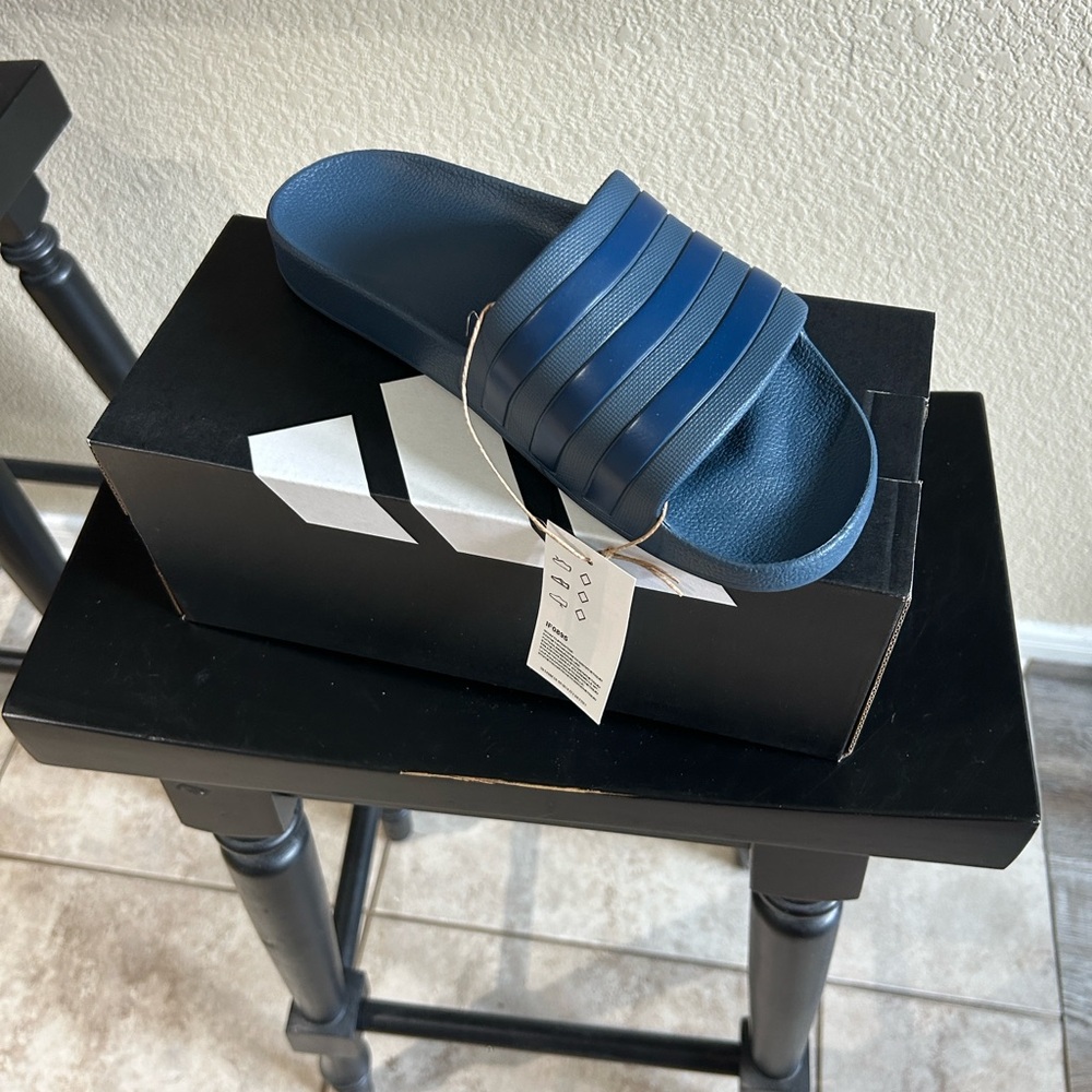 AdidasBlue Slide Sandals m8/w9